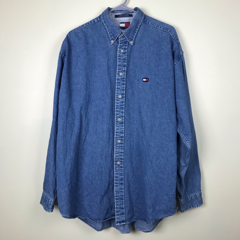 Vintage Tommy Hilfiger Button Down Jean Shirt
